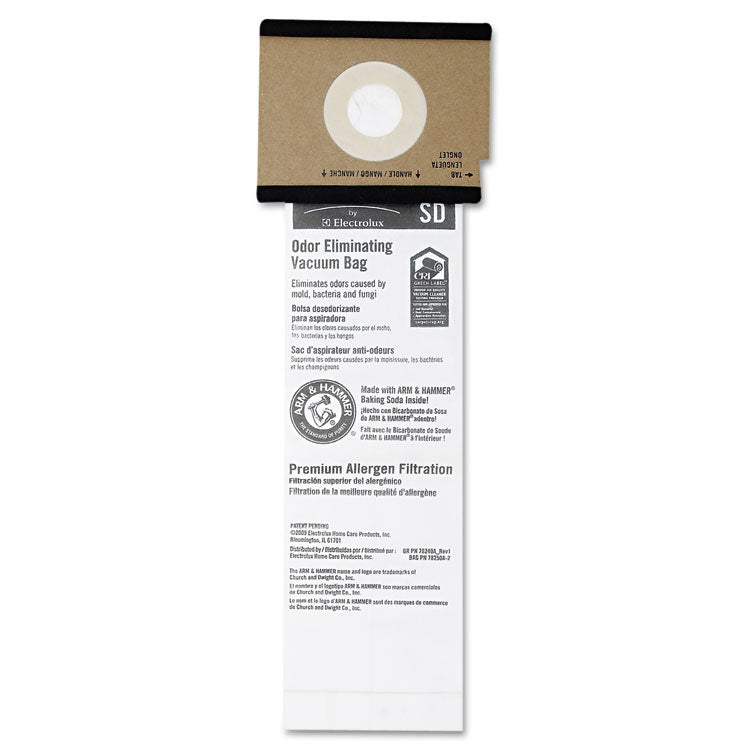 SD Premium Allergen Vacuum Bags with Arm and Hammer for SC9100 Series, 5/Pack, 10 Packs/Carton