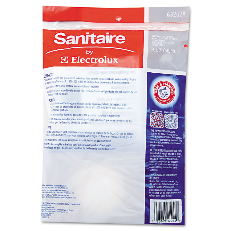 SD Premium Allergen Vacuum Bags with Arm and Hammer for SC9100 Series, 5/Pack, 10 Packs/Carton