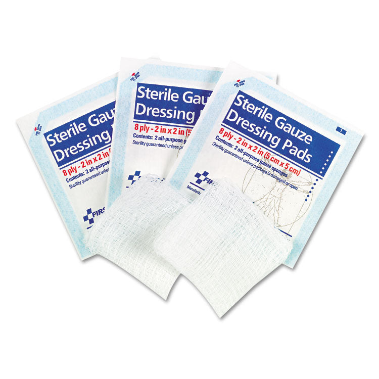 SmartCompliance Gauze Pads, Sterile, 8-Ply, 2 x 2, 5 Dual-Pads/Pack