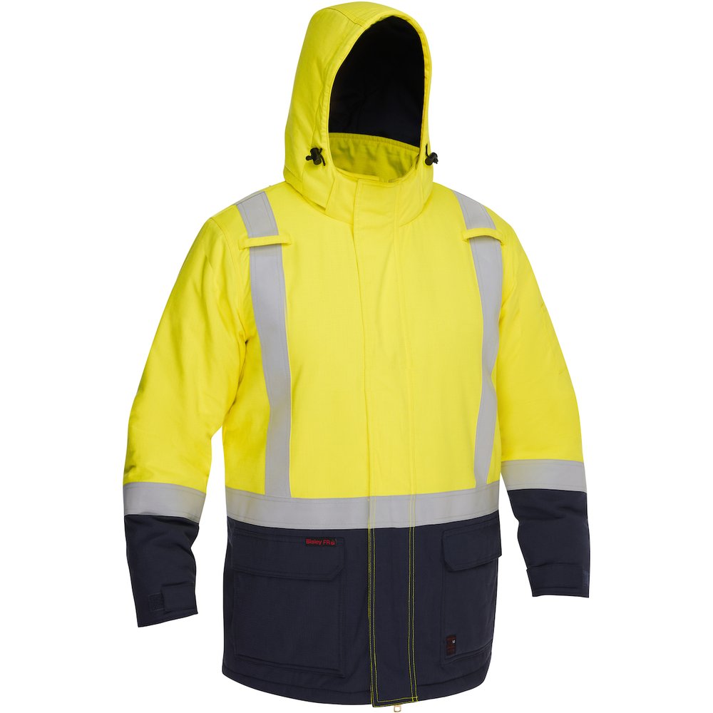 Bisley Workwear by PIP AR/FR Ripstop Insulatedparka W/NAVY Bottom S