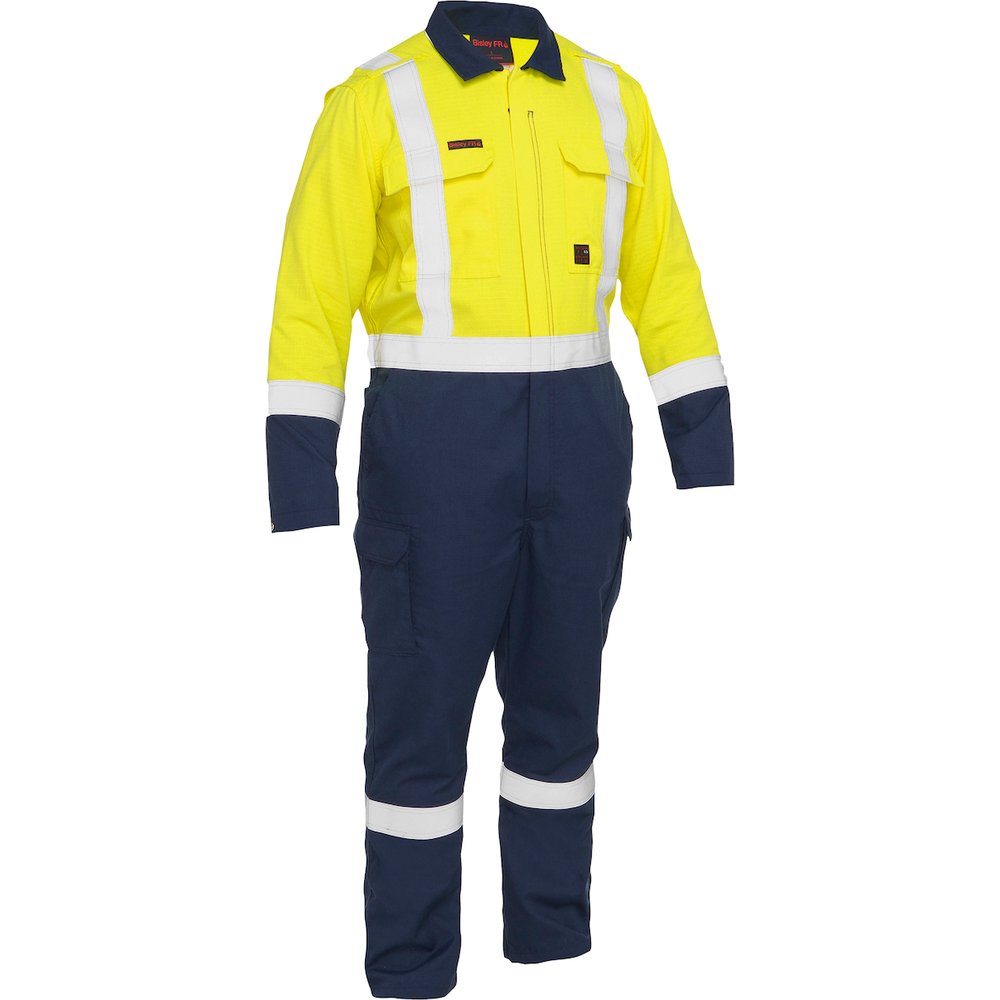 Bisley Workwear by PIP AR/FR Ripstop Coverall YELLOW/NAVY 6X