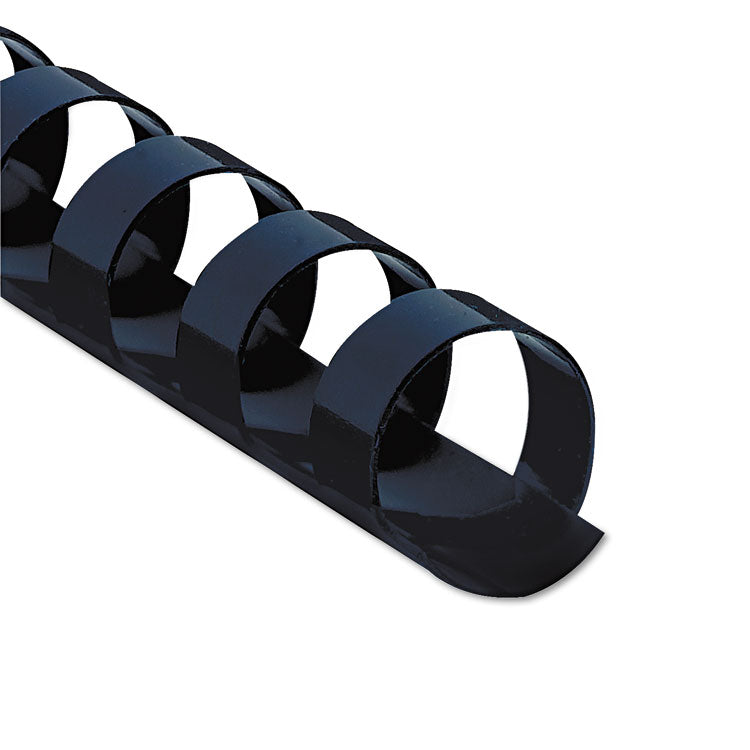 Plastic Comb Bindings for 11 x 8.5 Documents, 19 Rings, 0.5" (90-Sheet) Capacity, Navy Blue, 100/Pack