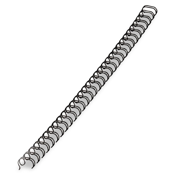 Wire Bindings for 11 x 8.5 Documents, 32 Rings, 0.31" (50-Sheet) Capacity, Black, 25/Pack