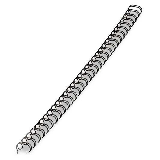 Wire Bindings for 11 x 8.5 Documents, 32 Rings, 0.5" (100-Sheet) Capacity, Black, 25/Pack