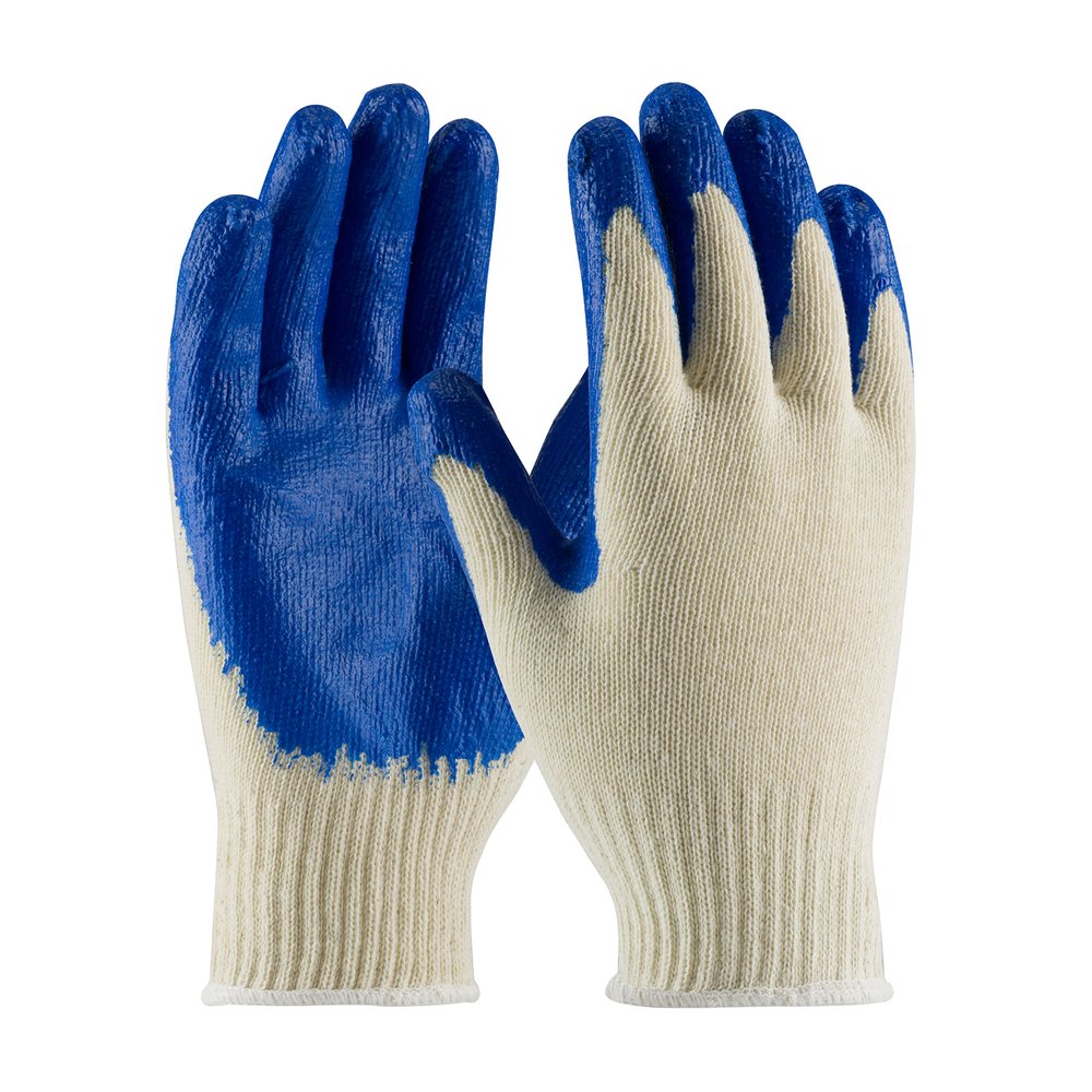 PIP REG WGT Knit COTT/POLYESGLOVE Latex Grip P/F XL, 12 Pairs/Dozen