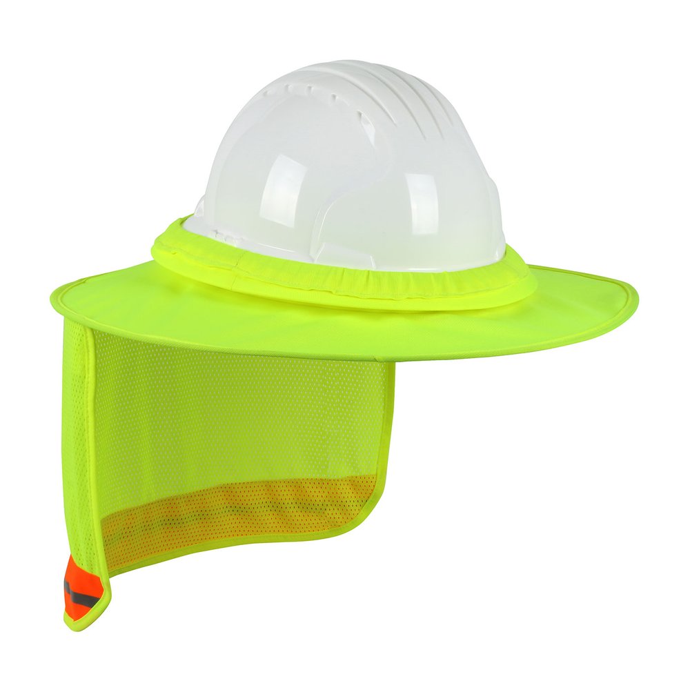 PIP HI-VIS Full Brim Hard Hat Visor With Neck Shade