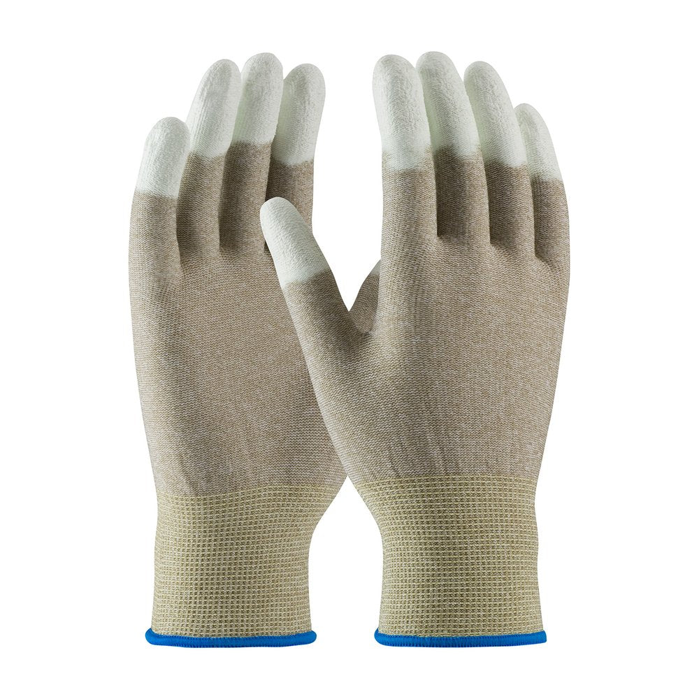 PIP Knit NYLON/COPR Fiber ESD Glve W/POLYUR Grip F L, 12 Pairs/Pack