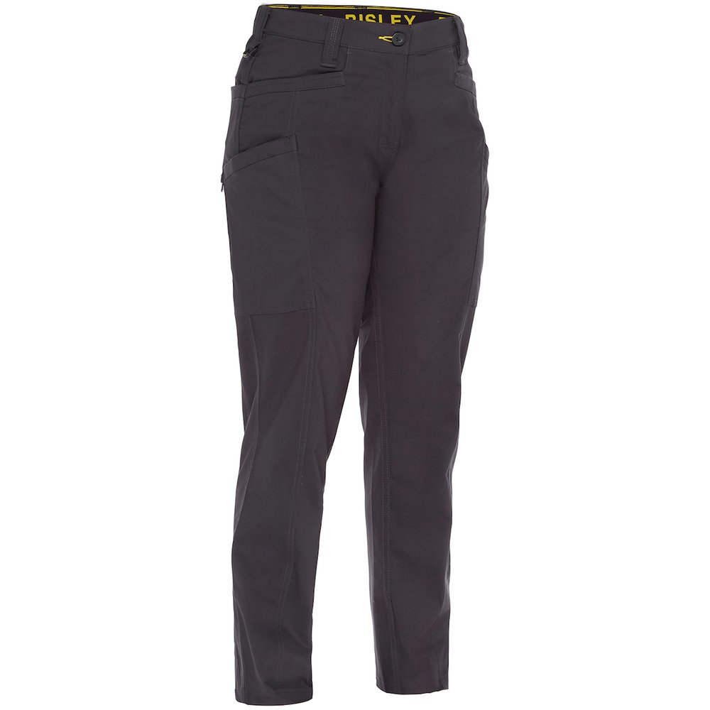 Bisley Workwear by PIP Women Stretch Ripstop Work Pants Airflow GRY 4R