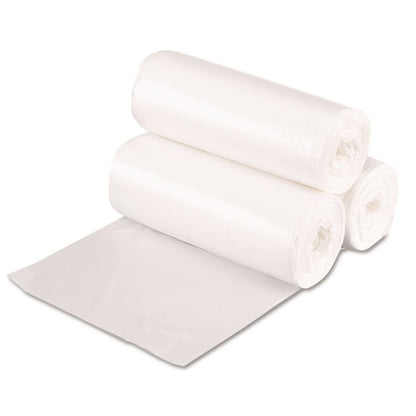 High-Density Can Liners, 16 gal, 7 mic, 24" x 31", Natural, Perforated Roll, 50 Bags/Roll, 20 Rolls/Carton