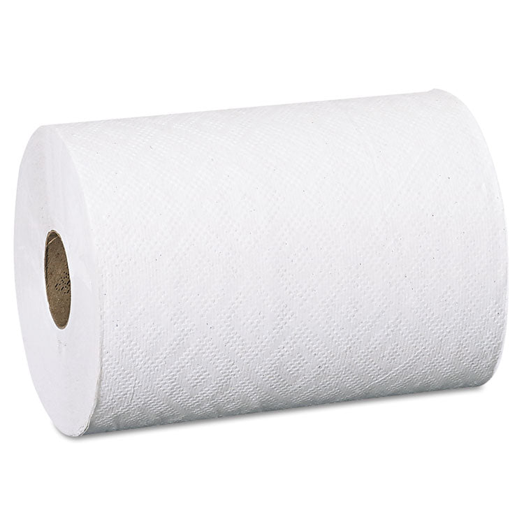 Pacific Blue Basic Recycled Paper Towel Roll, 1-Ply, 7.88" x 350 ft, White, 12 Rolls/Carton