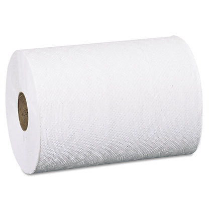 Pacific Blue Basic Recycled Paper Towel Roll, 1-Ply, 7.88" x 350 ft, White, 12 Rolls/Carton