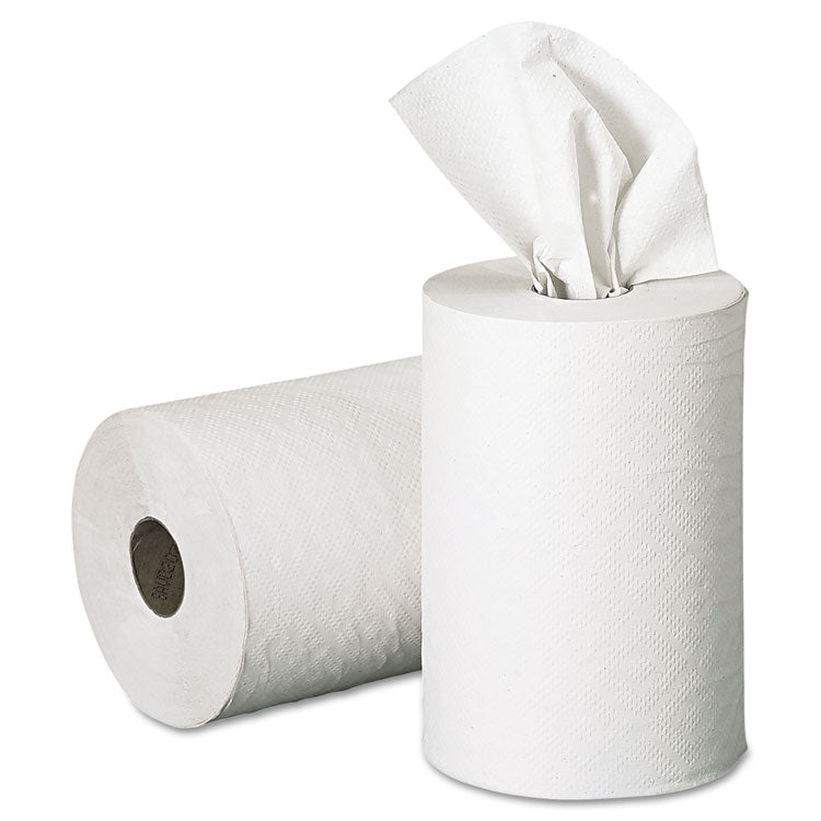 Pacific Blue Basic Recycled Paper Towel Roll, 1-Ply, 7.88" x 350 ft, White, 12 Rolls/Carton