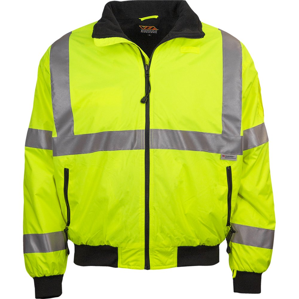 Reflective Apparel by PIP Type R CL3 Water-resistjacket-sys Gear YEL 4X