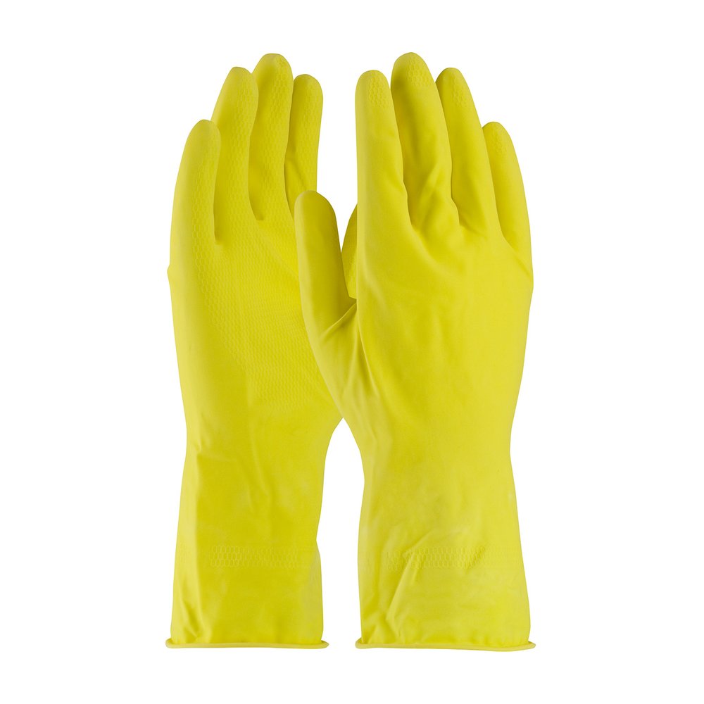 PIP Unsupport Latex Flock W/HONEYCOMB GRIP-14 MIL L, 12 Pairs/Pack