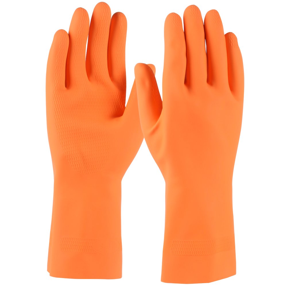 PIP Unsupp Latex Indust Flock Hcomb GRIP-28 MIL L, 12 Pairs/Pack