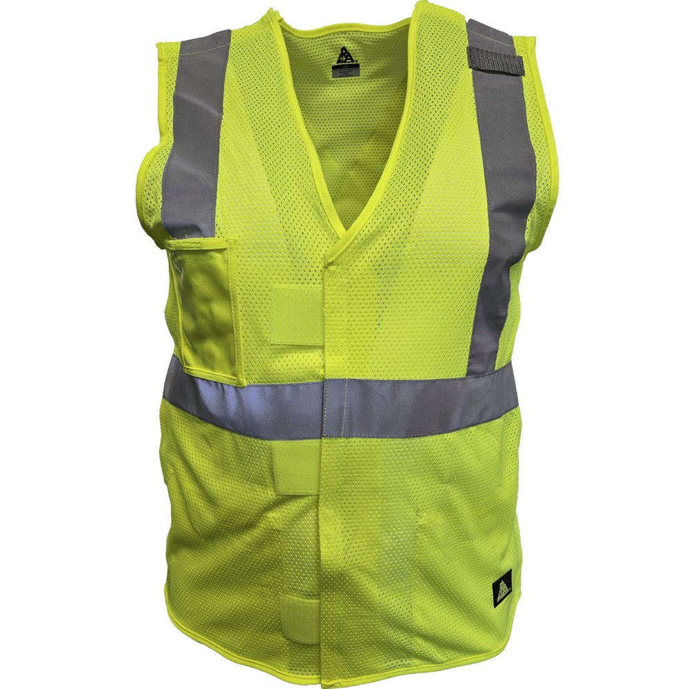 Reflective Apparel by PIP ANSI Type R CL2 3 Pocketmesh Breakaway Vest