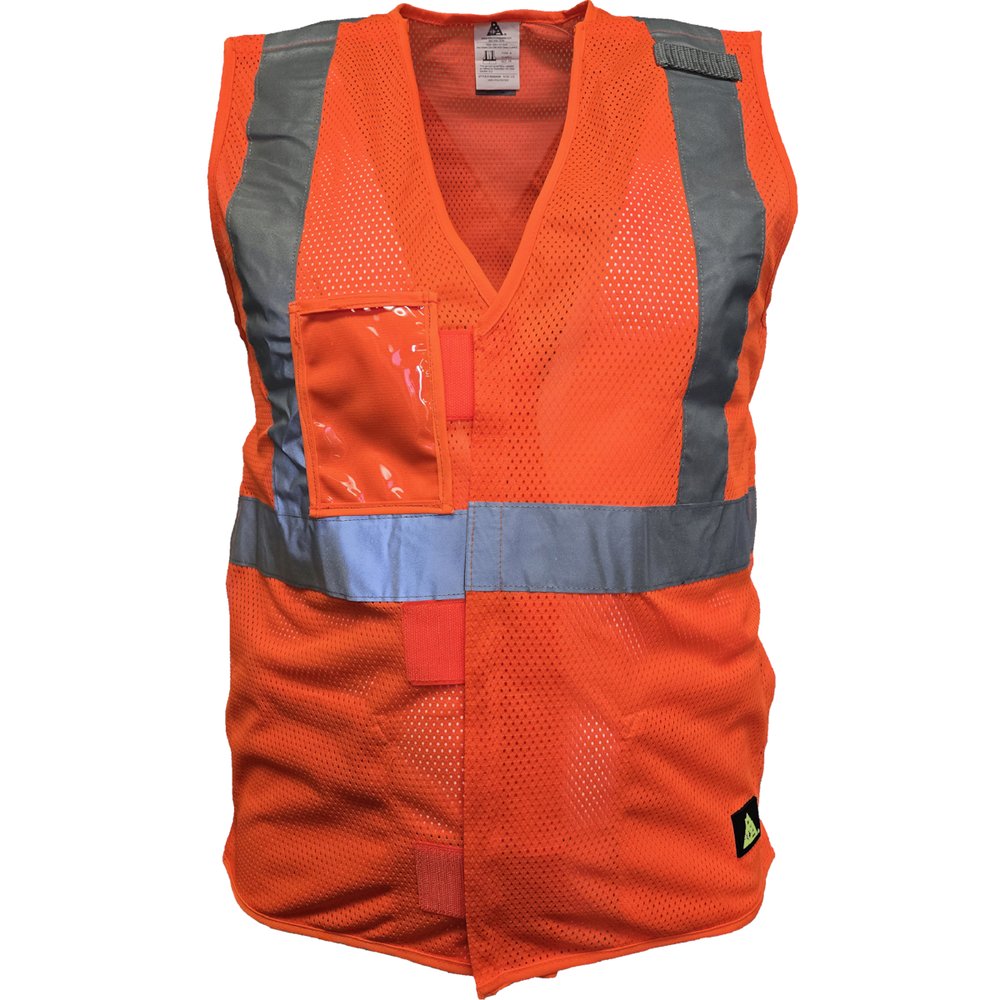 Reflective Apparel by PIP ANSI Type R CL2 3 Pocketmesh Breakaway Vest