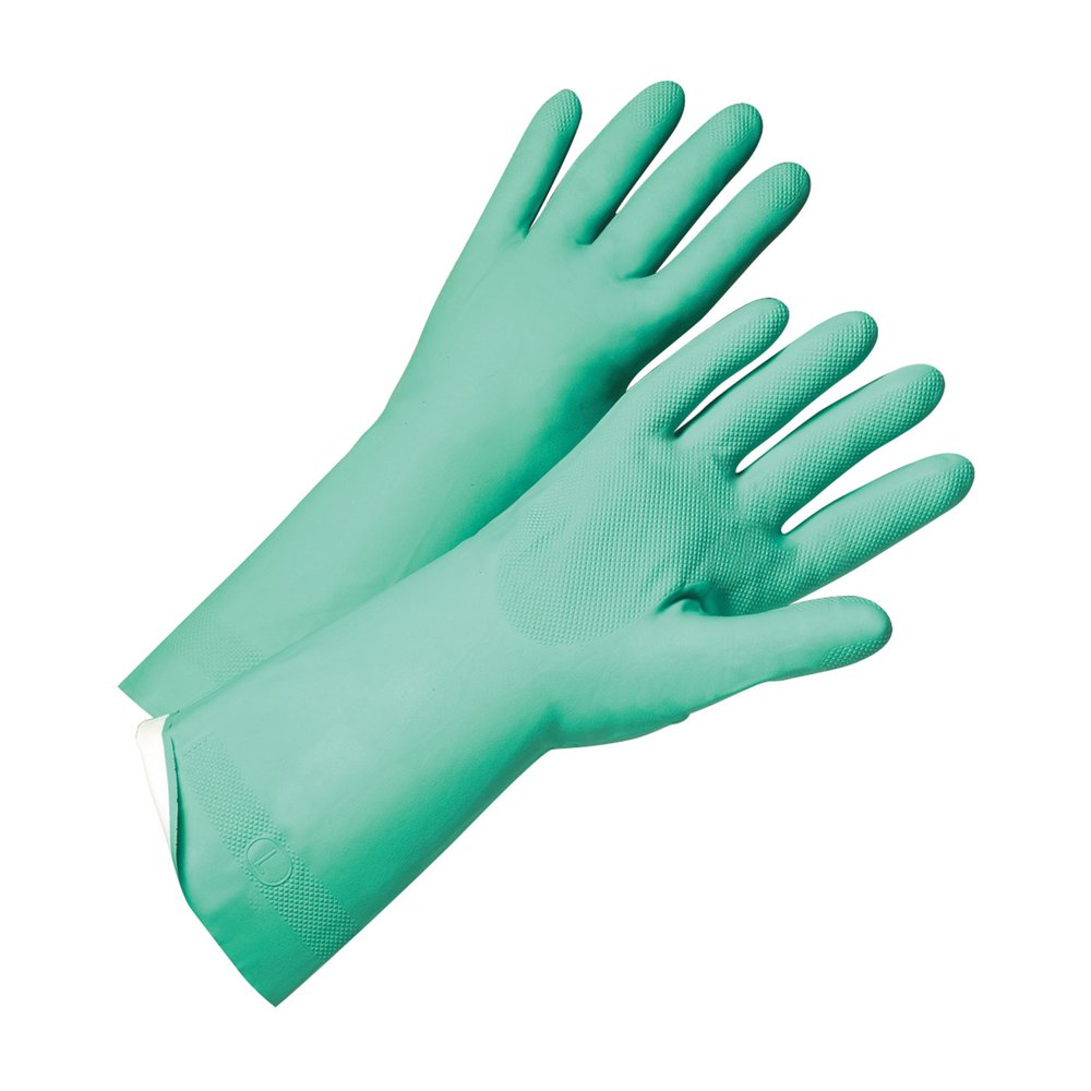 PIP 18MIL Flock Lined Greennitrile Individ, 12 Pairs/Dozen