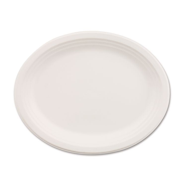 Classic Paper Dinnerware, Platter, 9.75 x 12.5, White, 500/Carton