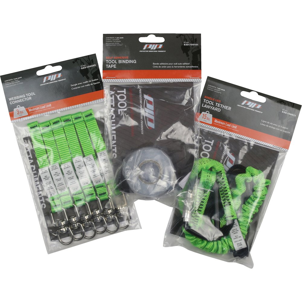 PIP Tool Tether Kit Lanyard Connectors Tape Retail (Set)