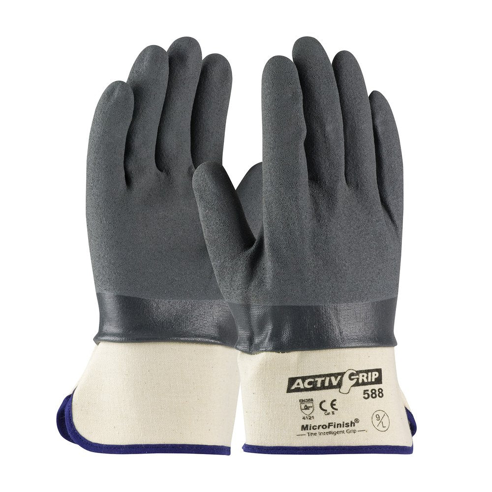 PIP Nitrile Glove W/COTT Liner&mfinish Grip Cuff S, 12 Pairs/Pack
