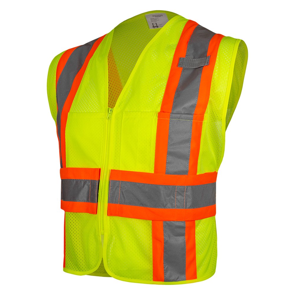 Reflective Apparel by PIP ANSI Type R CL2 2-TONE Breakway Vest ADJ S.wrap