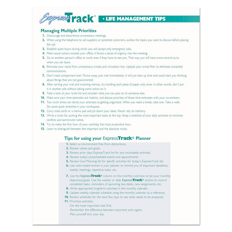 Express Track Recycled Weekly Appointment Book/Monthly Planner, 8 x 5, Black Cover, 13-Month: Jan 2026 to Jan 2027