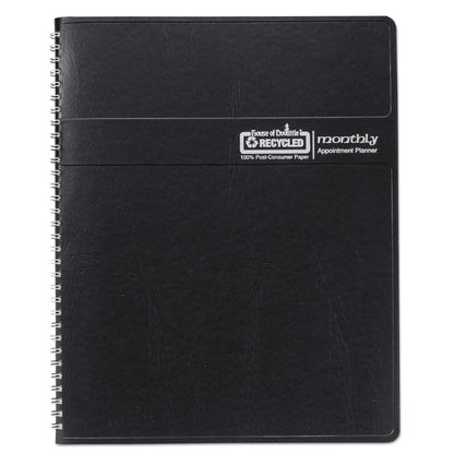 14-Month Recycled Ruled Monthly Planner, 8.75 x 6.78, Black Cover, 14-Month: Dec 2025 to Jan 2027