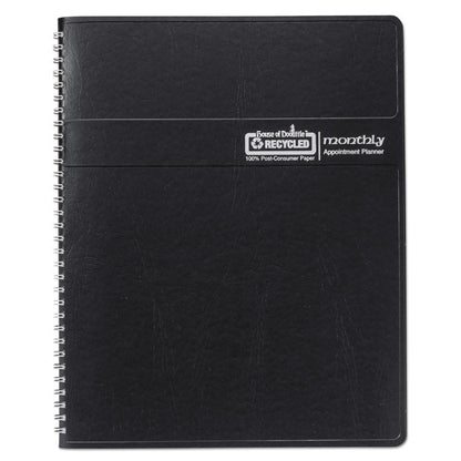 14-Month Recycled Ruled Monthly Planner, 11 x 8.5, Black Cover, 14-Month: Dec 2025 to Jan 2027