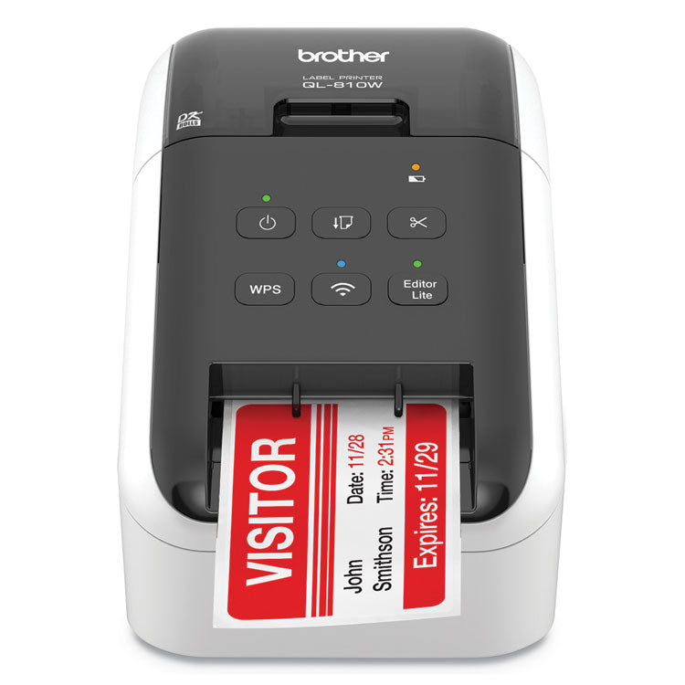 QL-810W Ultra-Fast Label Printer with Wireless Networking, 110 Labels/min Print Speed, 5 x 9.38 x 6