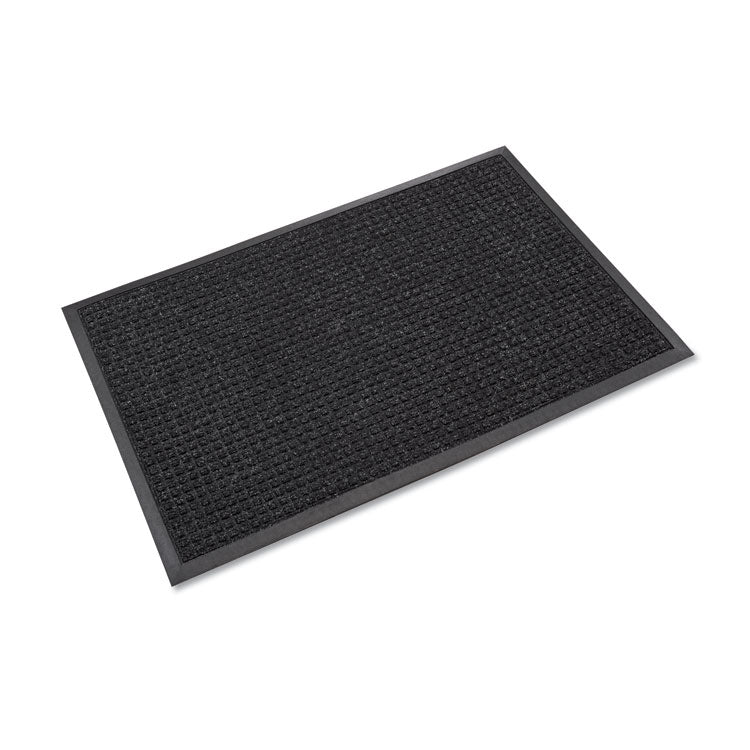 Super-Soaker Wiper/Scraper Mat with Gripper Bottom, Rectangular, Charcoal Gray Loop Pile Surface, 36" x 10 ft