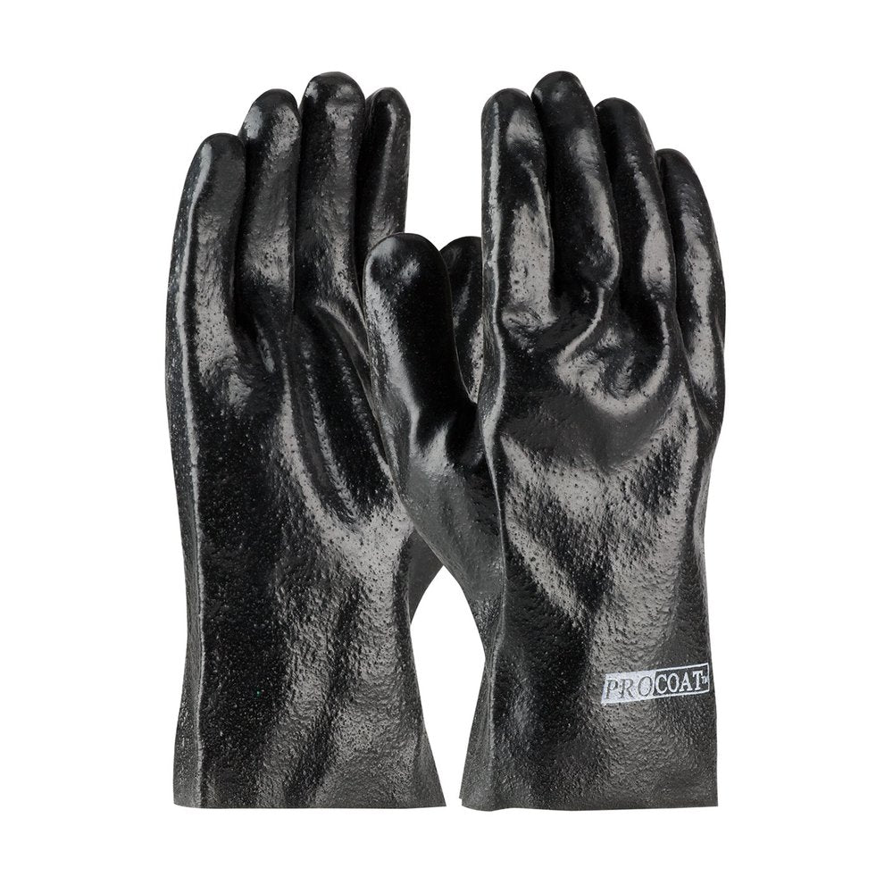 PIP Prem PVC Glove W/INTERLOCK LINER&SEMI-ROUGH-10", 12 Pairs/Pack