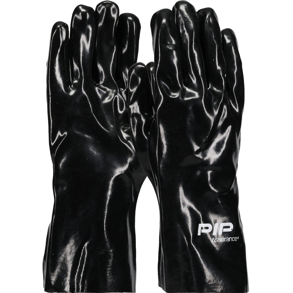 PIP Prem PVC DIP Glove W/INTERLOCK Liner SMOOTH-12", 12 Pairs/Pack