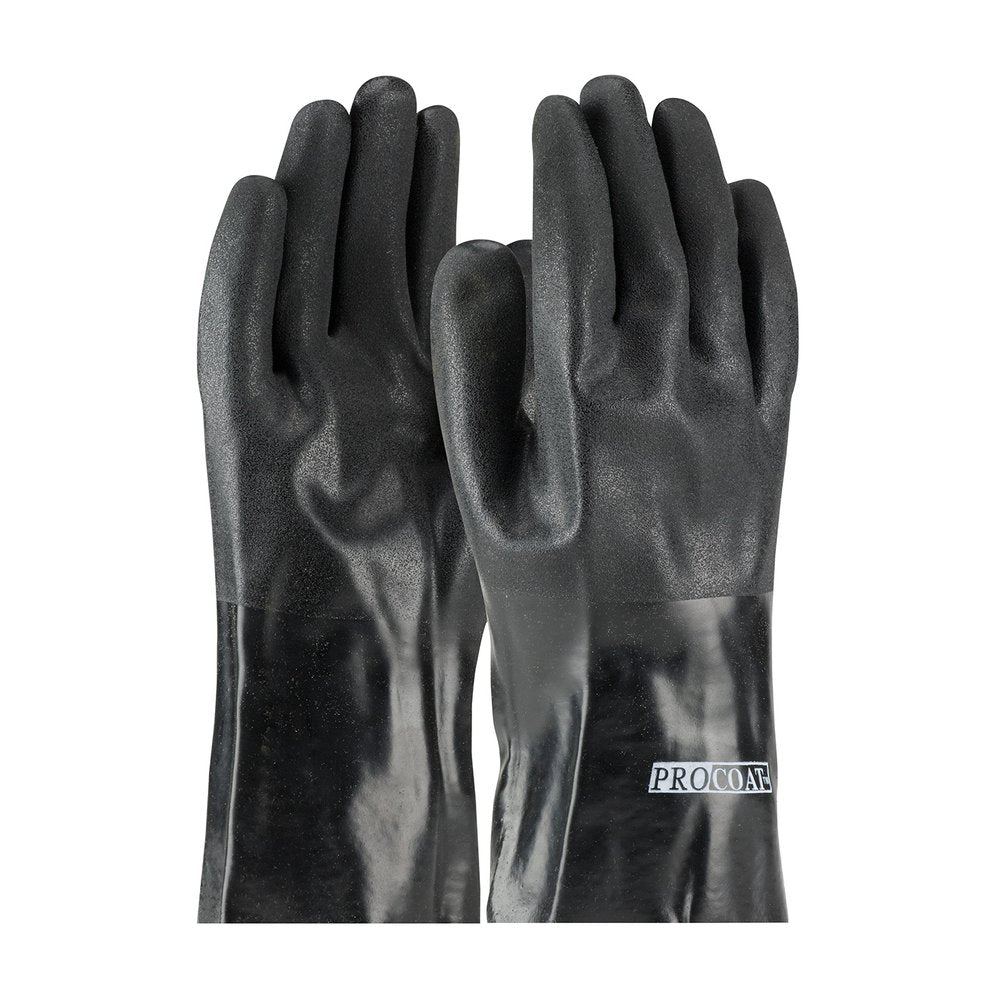 PIP Prem PVC DIP Glove W/JERSEY Liner Rough ACID-12", 12 Pairs/Pack