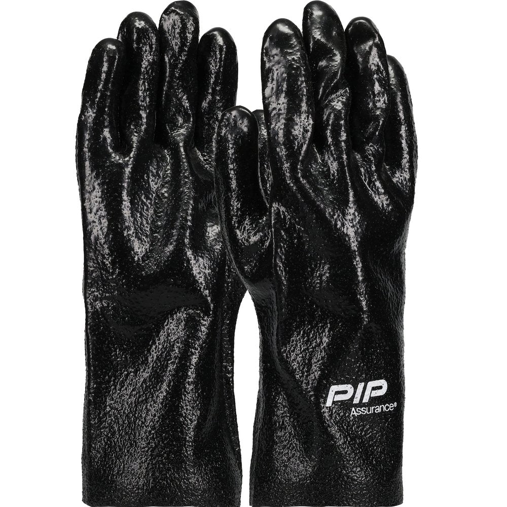 PIP Prem PVC DIP Glove W/INTERLOCK SEMI-ROUGH-12", 12 Pairs/Pack