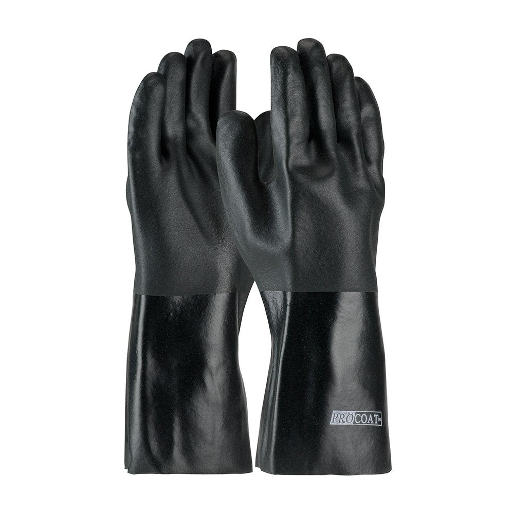 PIP Prem PVC Glove Jersey Liner&rough Acid FIN.14", 12 Pairs/Pack