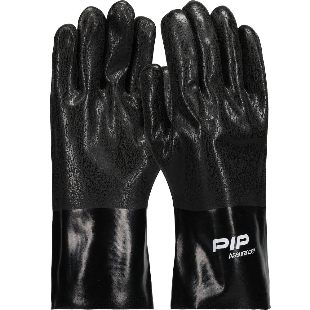PIP Prem PVC Glove I.lock Liner&rough Sandy FIN.12", 12 Pairs/Pack