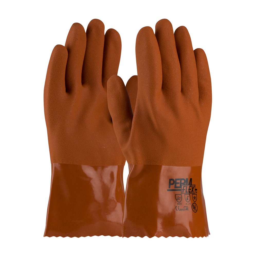 PIP Cold Resist PVC Glove W/LINER&ROUGH COATING-10", 12 Pairs/Pack