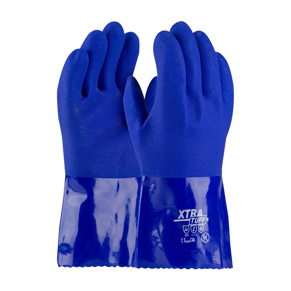 PIP Oil Resist PVC Glove W/LINER&ROUGH COATING-12", 12 Pairs/Pack