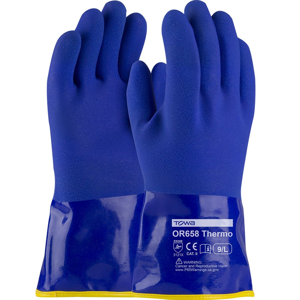 PIP Cold Resist PVC Glove Detachable Liner Wproof XL, 12 Pairs/Pack