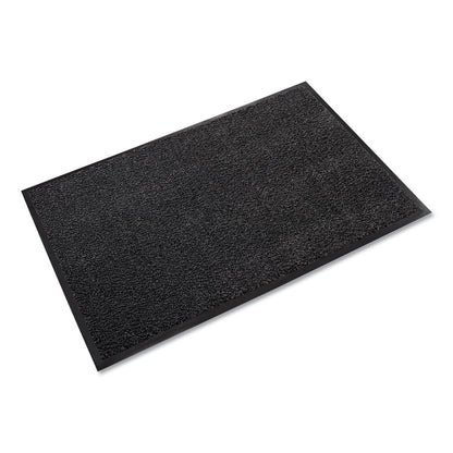 Dust-Star Microfiber Wiper Mat, Rectangular, Charcoal Gray Carpeted Surface, 48" x 72"