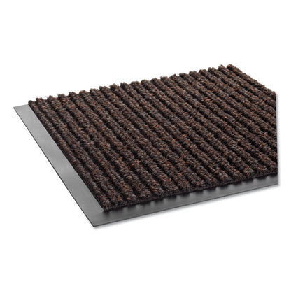 Needle-Rib Wiper/Scraper Mat, Rectangular, Brown Ribbed Surface, 48" x 72"