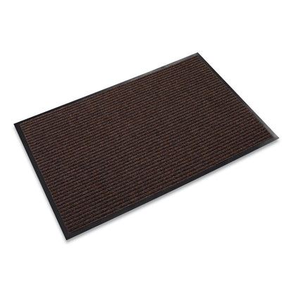 Needle-Rib Wiper/Scraper Mat, Rectangular, Brown Ribbed Surface, 48" x 72"