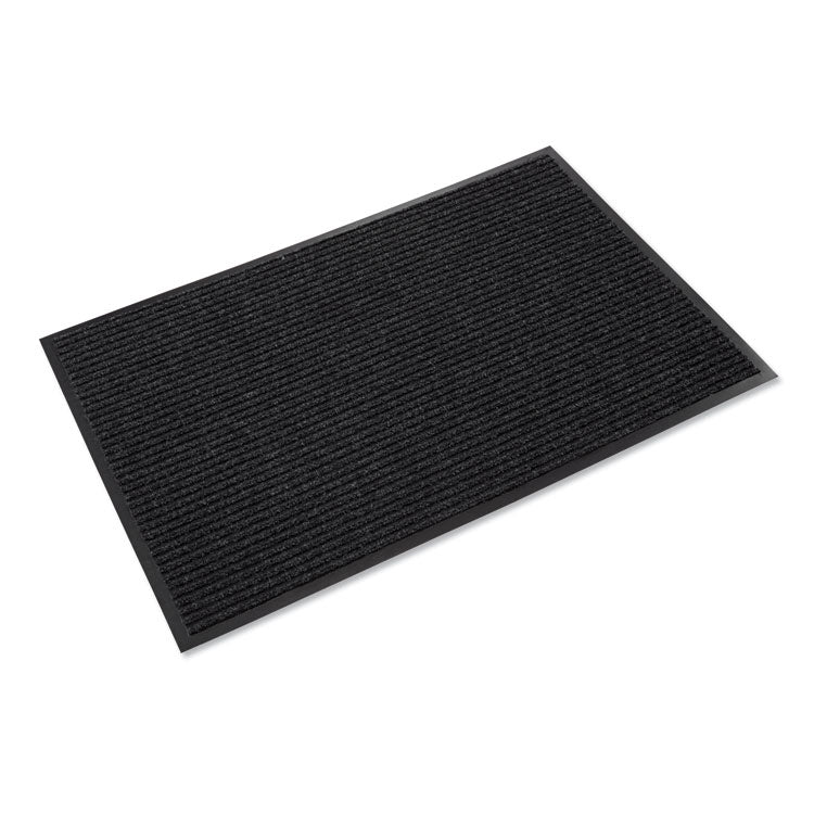 Needle-Rib Wiper/Scraper Mat, Rectangular, Charcoal Gray Ribbed Surface, 36" x 60"