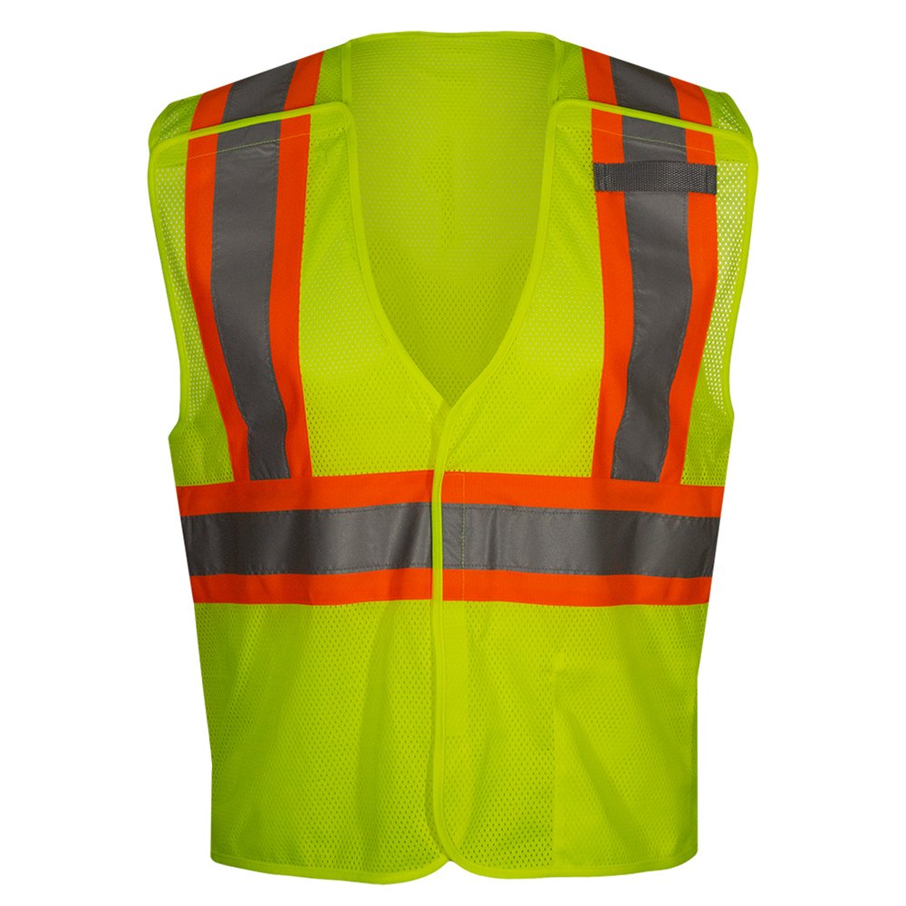 Reflective Apparel by PIP ANSI Type R CL2 2-TONE Breakway Vest D.shoulder