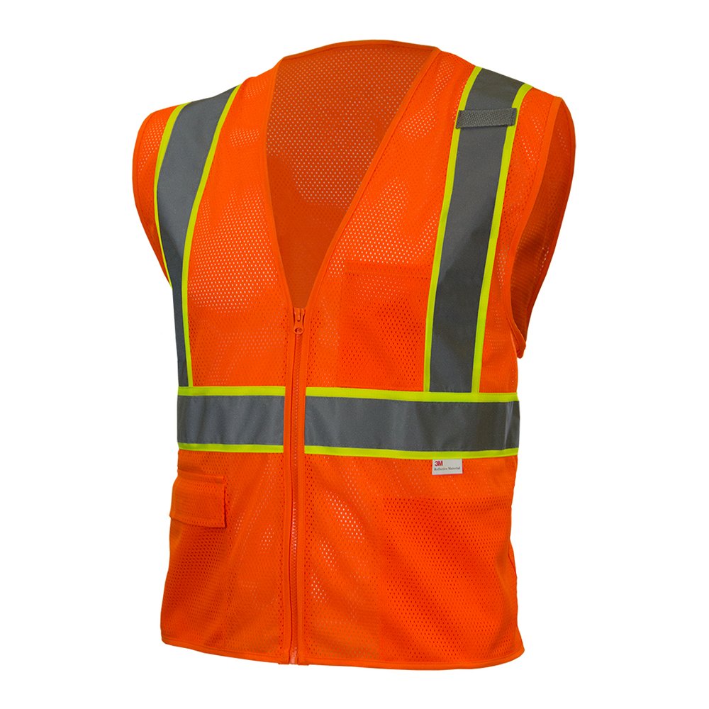 Reflective Apparel by PIP ANSI Type R CL2 2-TONE Value Mesh Vest