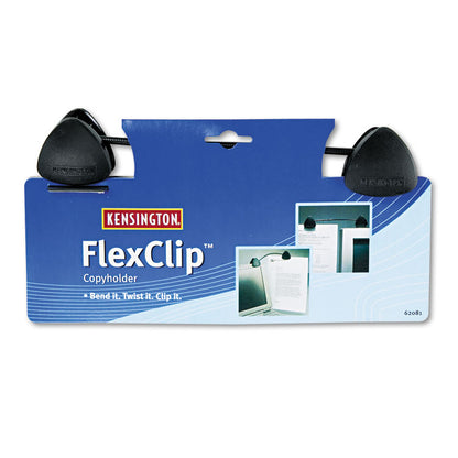 FlexClip Copyholder, Holds Up to 20 Legal Size Sheets, Plastic, Black