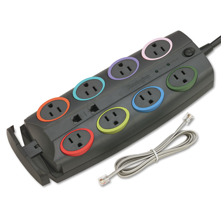 SmartSockets Premium Adapter Model Surge Protector, 8 AC Outlets, 8 ft Cord, 3,090 J, Dark Gray