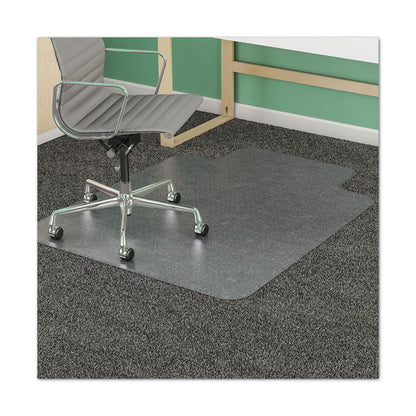 SuperMat Frequent Use Chair Mat for Medium Pile Carpeted Floors, Rectangular with Wide Lip, 45" x 53", Clear, Ships Flat