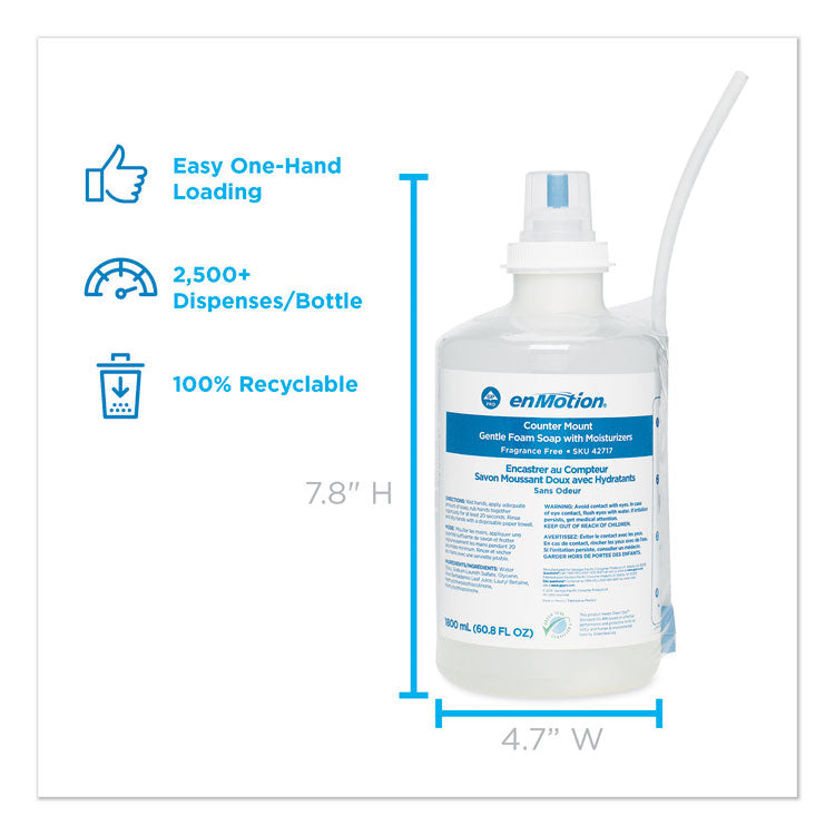 GP enMotion Counter Mount Foam Soap Refill, Fragrance-Free, 1,800 mL, 2/Carton
